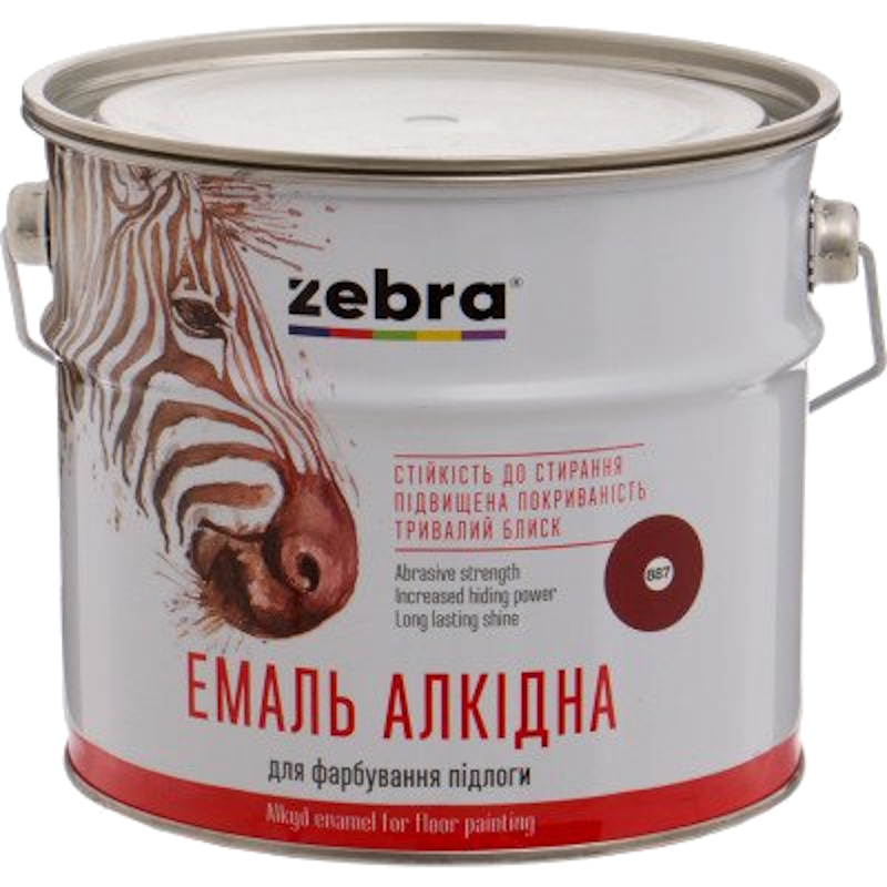 Емаль алкідна ZEBRA ПФ-266, глянець червоно-коричневий, 2,8кг